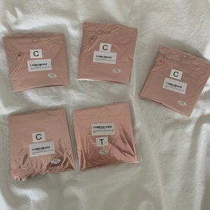 "c" & "t" letter rose gold colored balloons